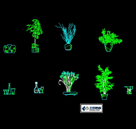 室内绿植盆栽小型CAD设计指南